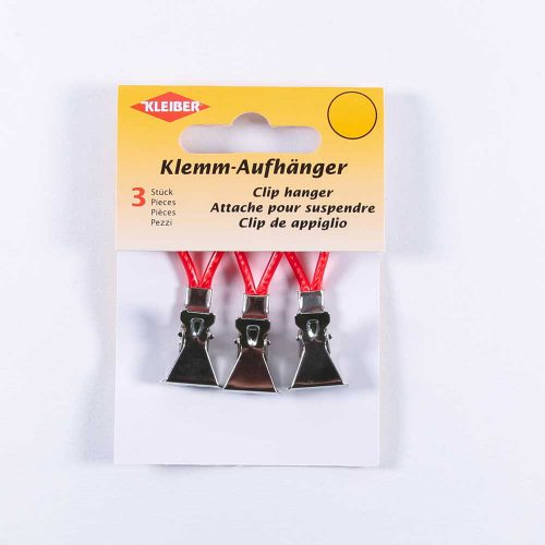 Kleiber Clip Hangers Red 3 Pcs