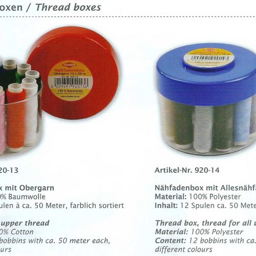 12-Piece Threads on 50m Spools, Assorted Colour