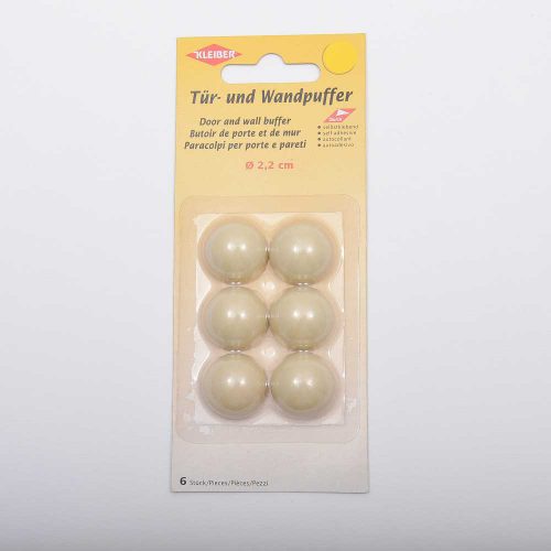 Self-Adhesive Door and Wall Buffer x6 2.2cm Beige