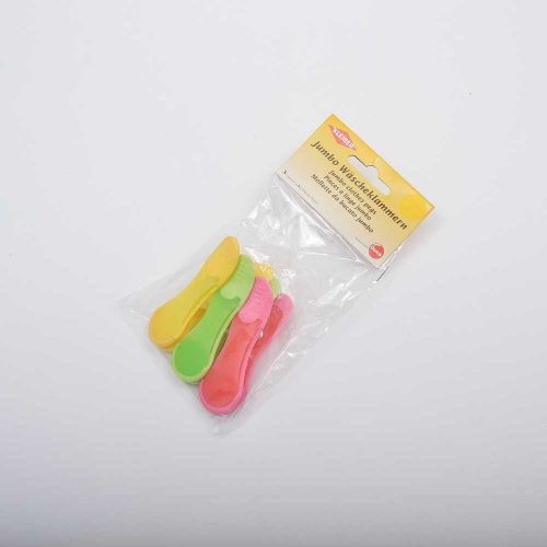 3 Jumbo Clothes Pegs - Pink Green Yellow