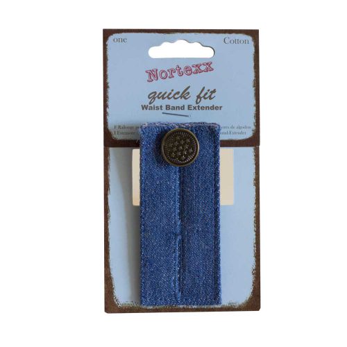 Nortexx Quick Fit Waist Button Extender, Black Denim