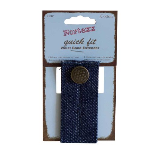 Nortexx Quick Fit Waist Button Extender, Dark Denim