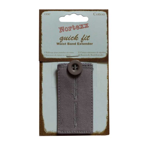 Nortexx Quick Fit Waist Button Extender, Grey