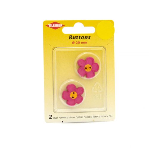 Kleiber Buttons Fuschia 2 pieces