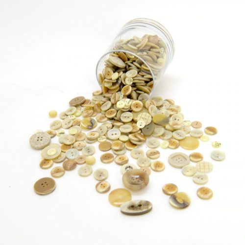 Craft Buttons Assorted Shapes & Sizes Natural
