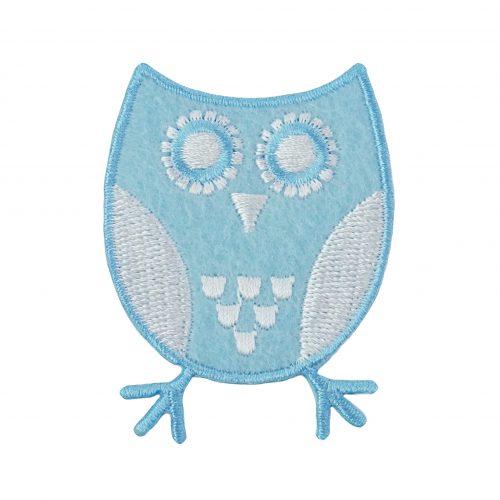 Kleiber Iron On Motif Blue Owl