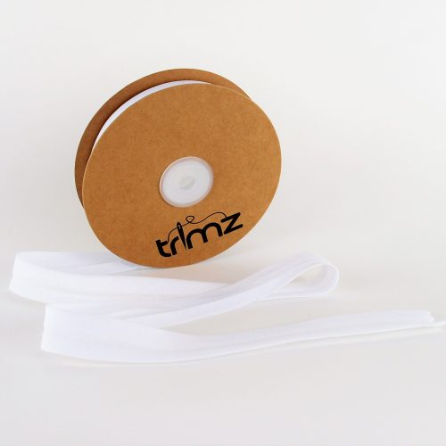White Cotton Bias Binding 20/8/8mm 20m